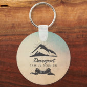 Illustratie van de berg met Sun Rays Family Reunio Sleutelhanger (Voorkant)