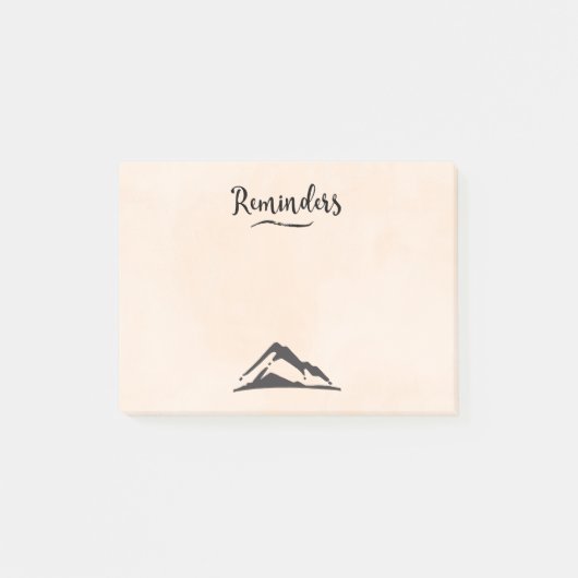 Illustratie van de bergen in het zwart - Herinneri Post-it® Notes (Voorkant)