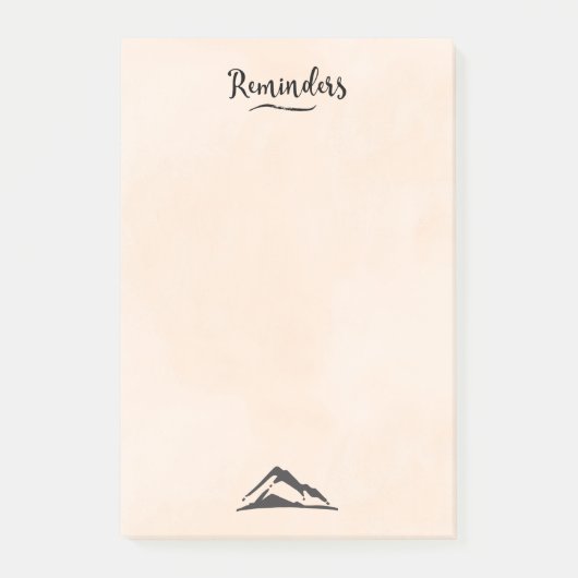 Illustratie van de bergen in het zwart - Herinneri Post-it® Notes (Voorkant)