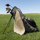  illustratie van de Bluetit Golfhanddoek (Groen)