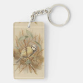  illustratie van de Bluetit Sleutelhanger (achterkant)