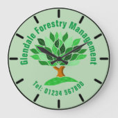 Illustratie van de boom met het patroon van Blader Grote Klok (Voorkant)