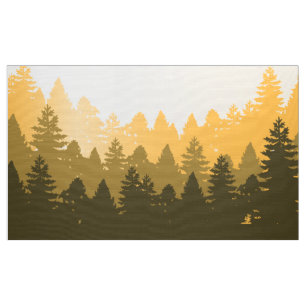 Illustratie van de bosboom Silhouette Stof