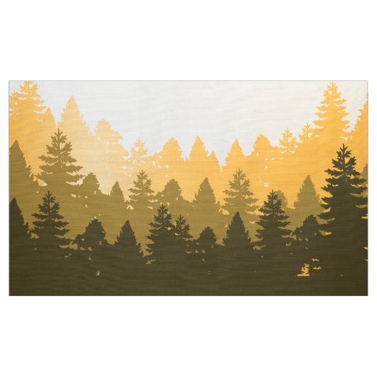 Illustratie van de bosboom Silhouette Stof (Yard (91,4 cm))