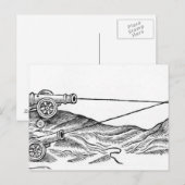 Illustratie van de brand in kanon briefkaart (Voorkant / Achterkant)