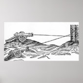 Illustratie van de brand in kanon poster (Voorkant)