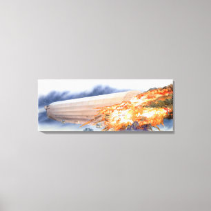 Illustratie van de brandwonden van Zeppelin Canvas Afdruk