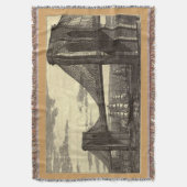  illustratie van de Brooklyn Bridge (1879) Deken (Voorkant Verticaal)
