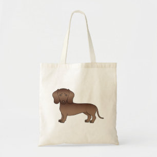 Illustratie van de bruine gladde laag van de dachs tote bag