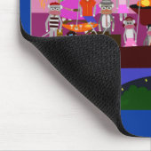 Illustratie van de Cartoon van de Monkey Party van Muismat (Hoek)