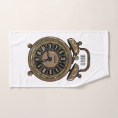 Illustratie van de cartoon van de wekker bad handdoek (Handdoek)