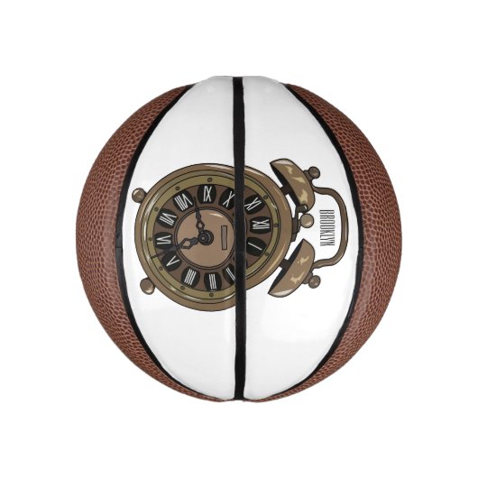 Illustratie van de cartoon van de wekker basketbal (Verticaal)