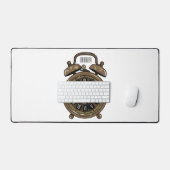 Illustratie van de cartoon van de wekker bureaumat (Keyboard & Muis)
