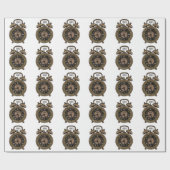 Illustratie van de cartoon van de wekker cadeaupapier (Vlak)