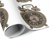 Illustratie van de cartoon van de wekker cadeaupapier (Rol Hoek)