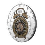 Illustratie van de cartoon van de wekker dartbord (Voorkant Rechts)