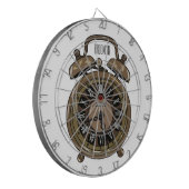 Illustratie van de cartoon van de wekker dartbord (Voorkant Links)