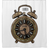 Illustratie van de cartoon van de wekker douchegordijn (Voorkant)