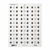 Illustratie van de cartoon van de wekker etiket (Full Sheet)