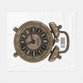 Illustratie van de cartoon van de wekker fleece deken (Voorkant (Horizontaal))