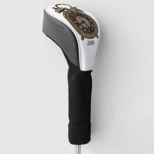 Illustratie van de cartoon van de wekker golfheadcover (Schuin)