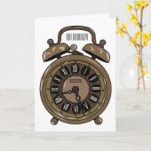 Illustratie van de cartoon van de wekker kaart (Gele Bloem)