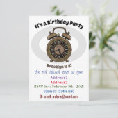 Illustratie van de cartoon van de wekker kaart (Staand voorkant)