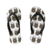 Illustratie van de cartoon van de wekker kinder teenslippers (Voetbed)