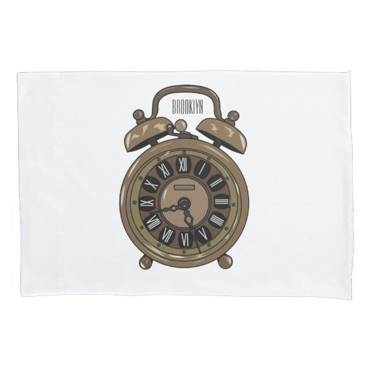 Illustratie van de cartoon van de wekker kussensloop (Voorkant)