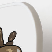 Illustratie van de cartoon van de wekker pickleball paddle (Links Detail)