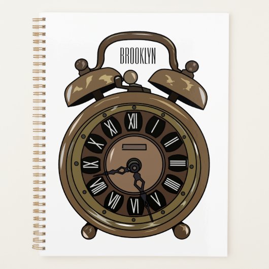 Illustratie van de cartoon van de wekker planner (Voorkant)