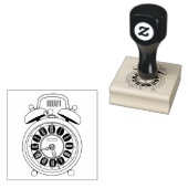 Illustratie van de cartoon van de wekker rubberstempel (Gestempeld)