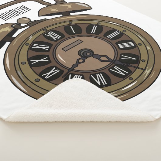 Illustratie van de cartoon van de wekker sherpa deken (3/4)