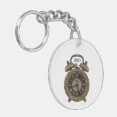 Illustratie van de cartoon van de wekker sleutelhanger (Voorkant Links)