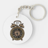 Illustratie van de cartoon van de wekker sleutelhanger (Achterkant)