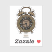 Illustratie van de cartoon van de wekker sticker (Vel)