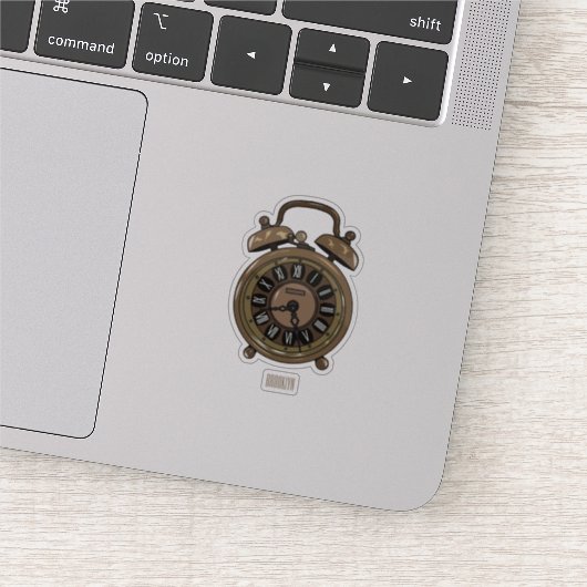 Illustratie van de cartoon van de wekker sticker (Detail)