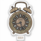 Illustratie van de cartoon van de wekker sticker (Voorkant)