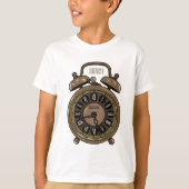 Illustratie van de cartoon van de wekker t-shirt (Voorkant)