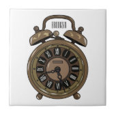 Illustratie van de cartoon van de wekker tegeltje (Voorkant)