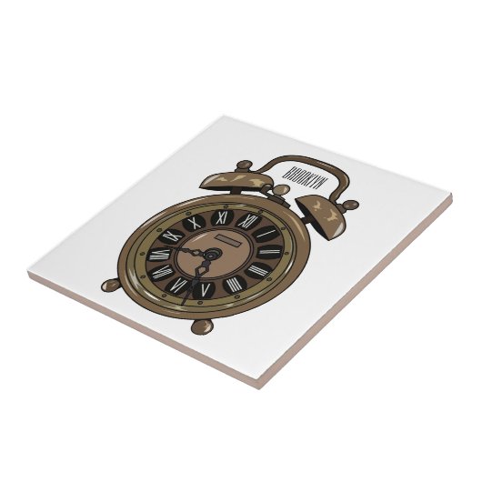 Illustratie van de cartoon van de wekker tegeltje (Zijkant)