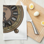 Illustratie van de cartoon van de wekker theedoek (Quarter Fold)