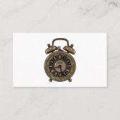 Illustratie van de cartoon van de wekker visitekaartje (Achterkant)