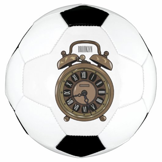 Illustratie van de cartoon van de wekker voetbal (Voorkant)
