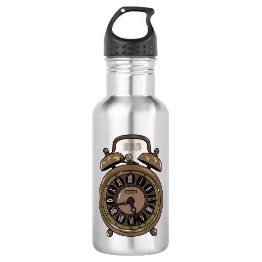 Illustratie van de cartoon van de wekker waterfles  (Voorkant)