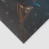 Illustratie van de Cat-leerling van de Cute Witch Tissuepapier (Detail)