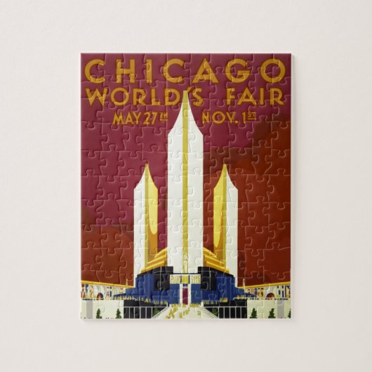 Illustratie van de  Chicago World's Fair 1933 Legpuzzel (Verticaal)
