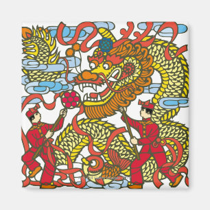 Illustratie van de Chinese draak in het Chinees Ne Magneet