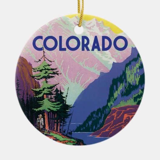 illustratie van de Colorado scène Keramisch Ornament (Voorkant)