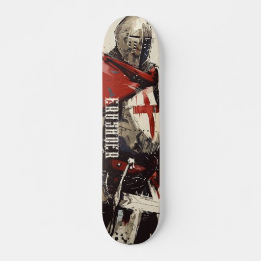 Illustratie van de Crusador Warrior Persoonlijk Skateboard (Voorkant)